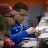 Electrical engineering undergraduate students in class